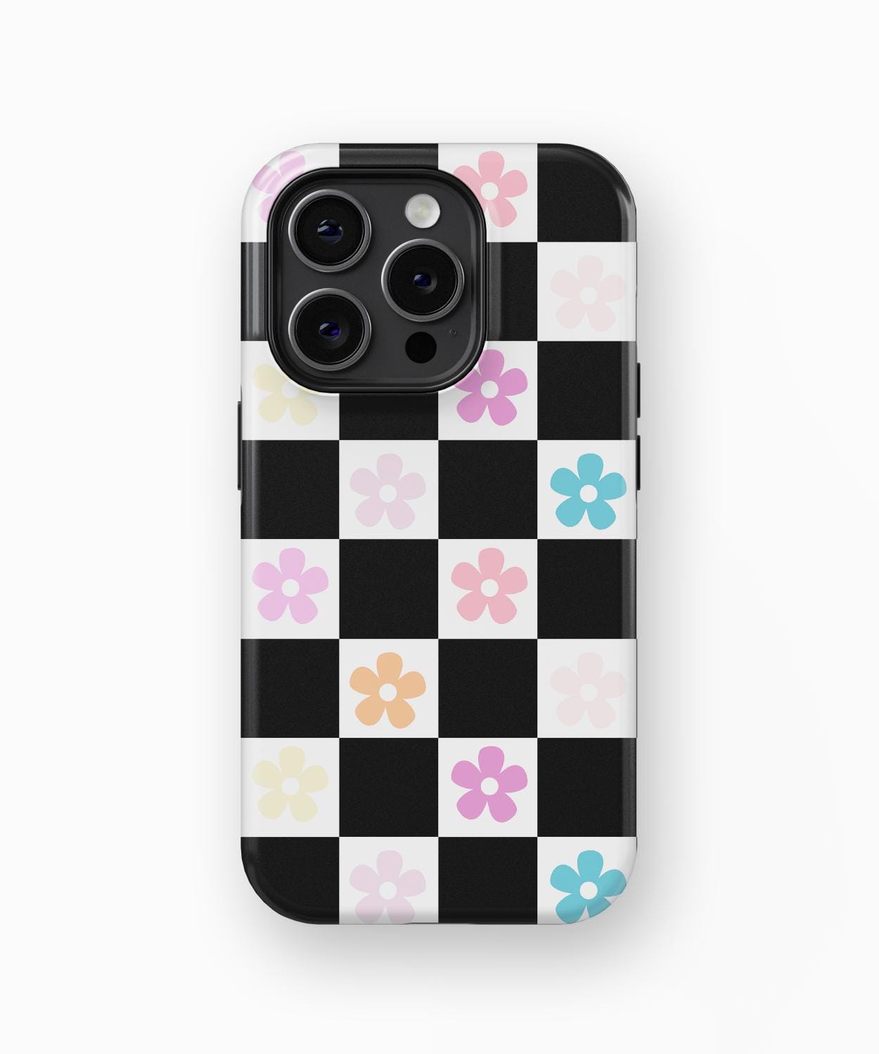 Checkered Daisy iPhone Case