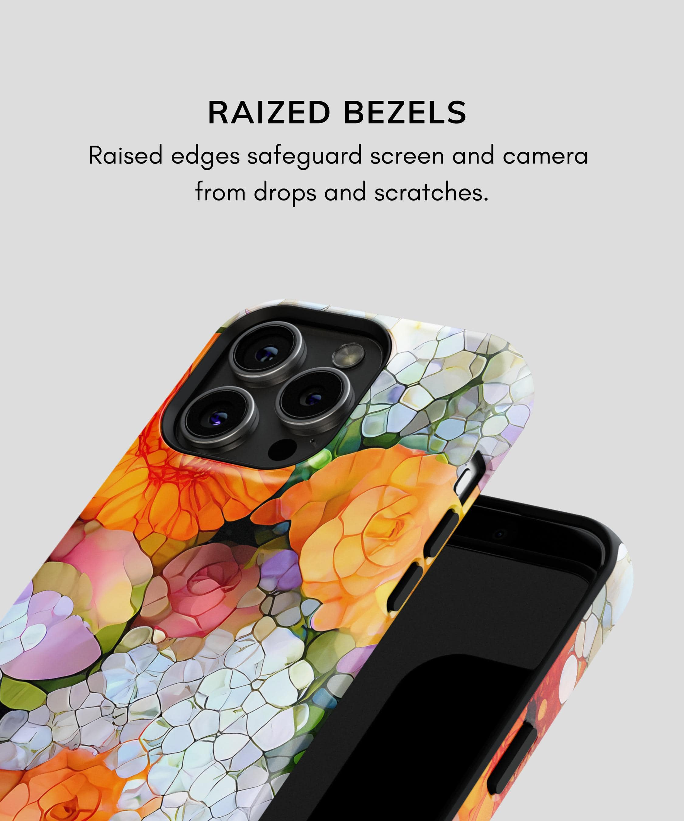 Colorful Phone Cases - Pretty Stone Art Flower iPhone Case