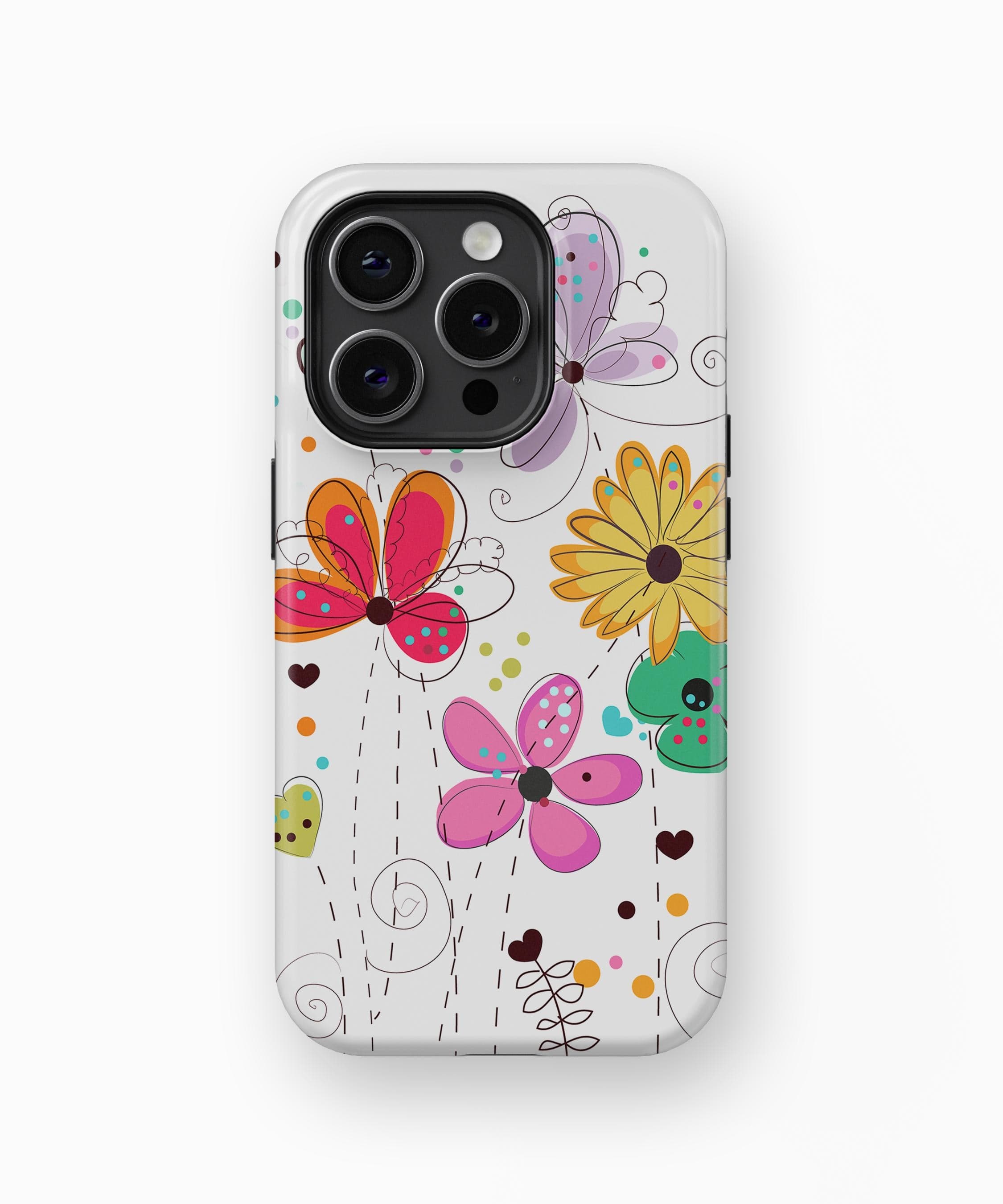 iPhone Case Spring Doodle Flowers