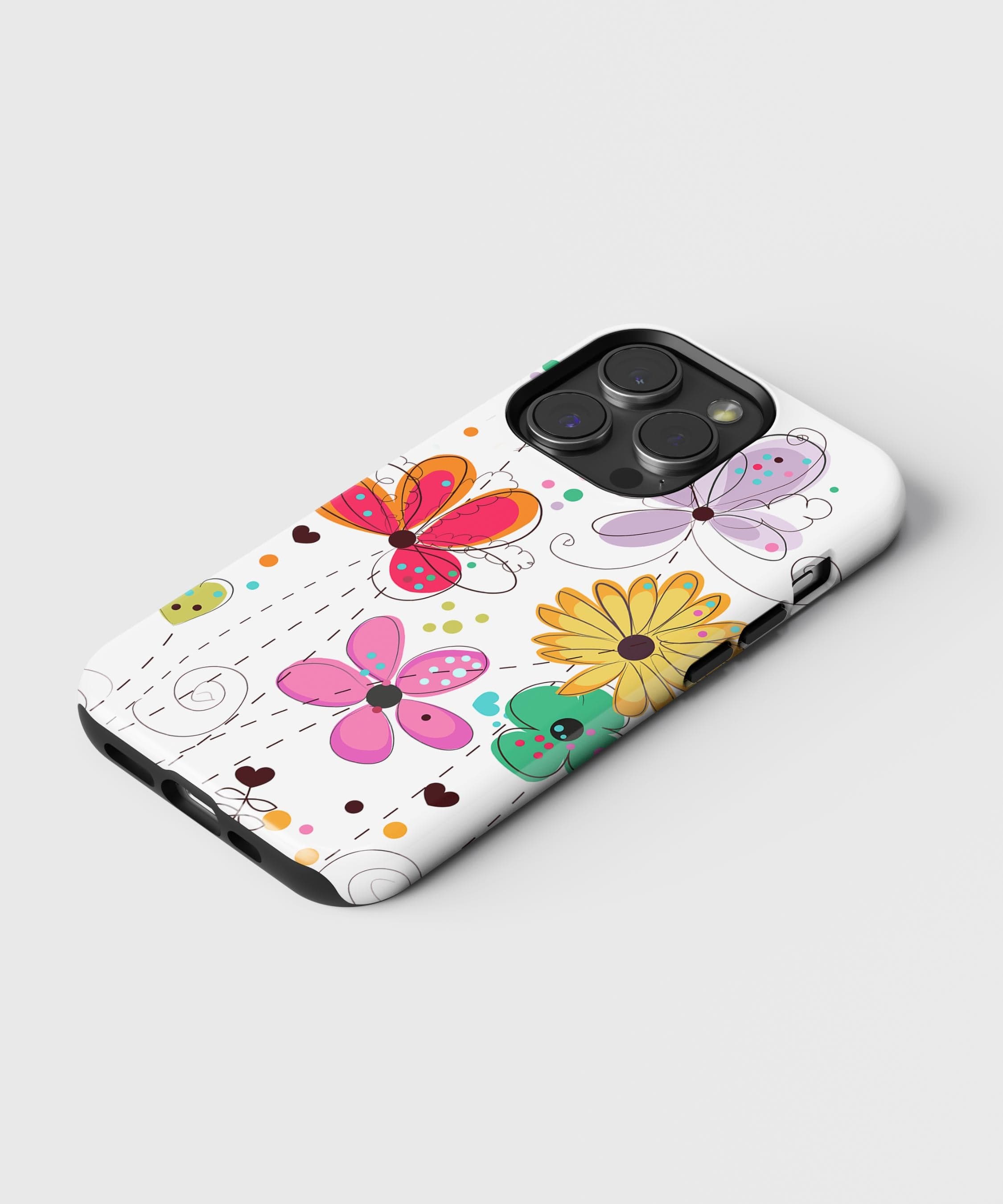 iPhone Case Spring Doodle Flowers