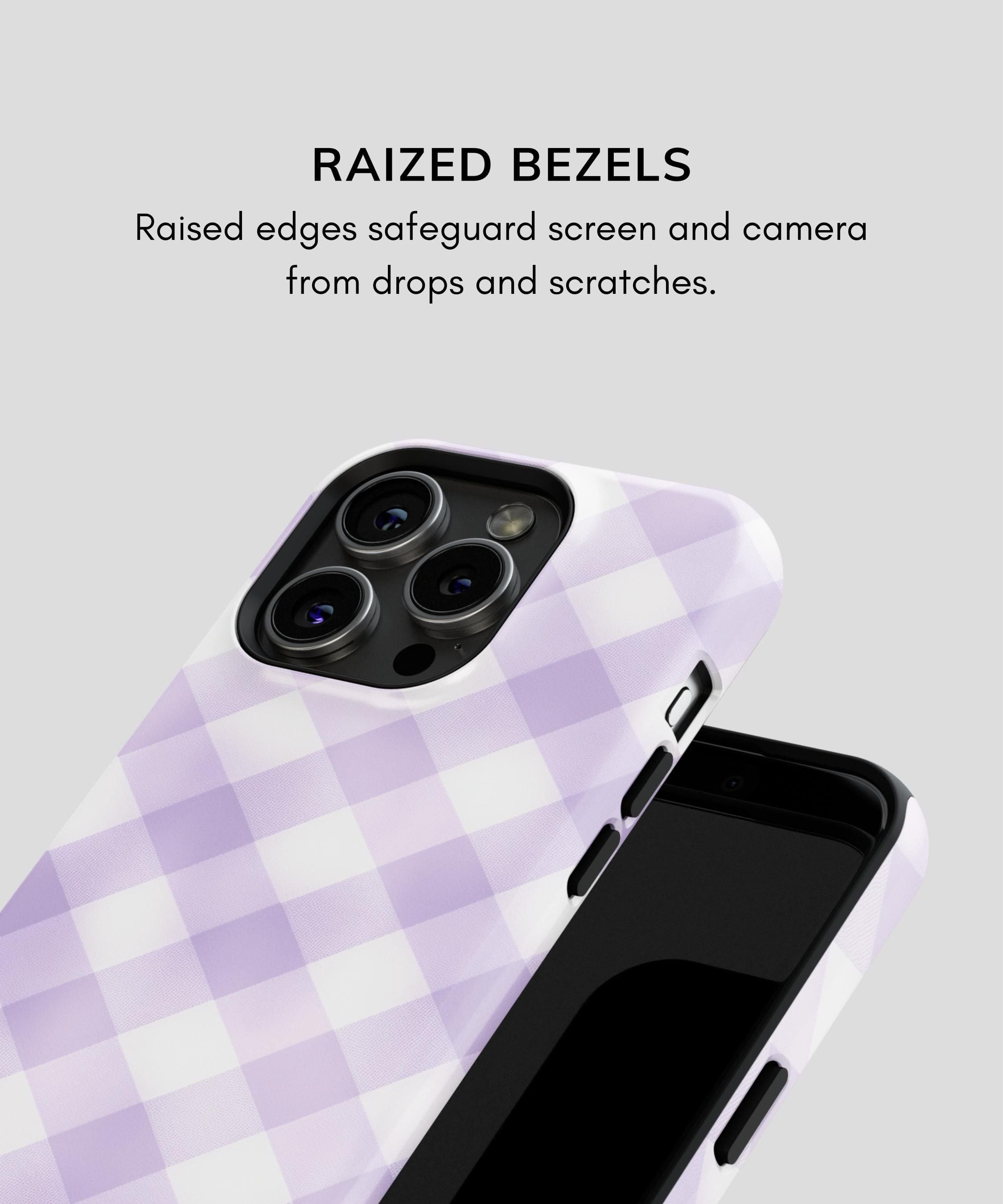 Purple Gingham iPhone Case