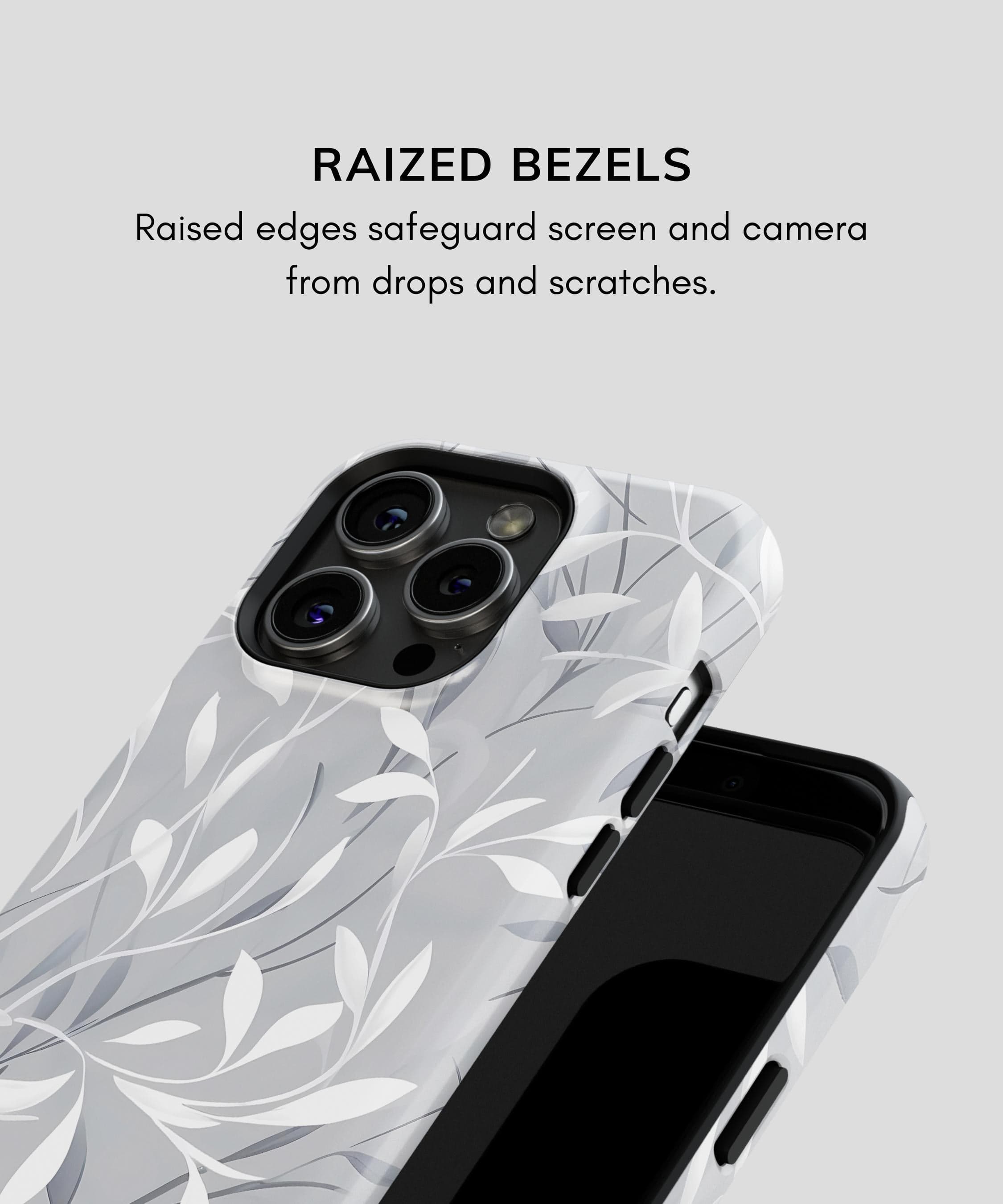 White Floral iPhone Case