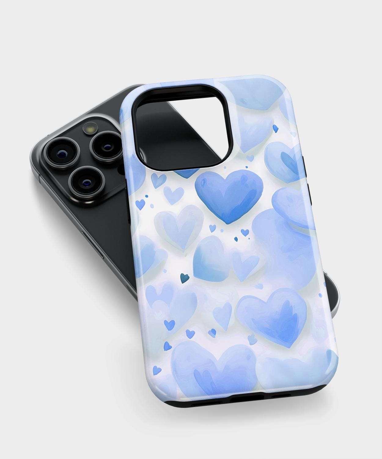 Blue Love Heart iPhone Case