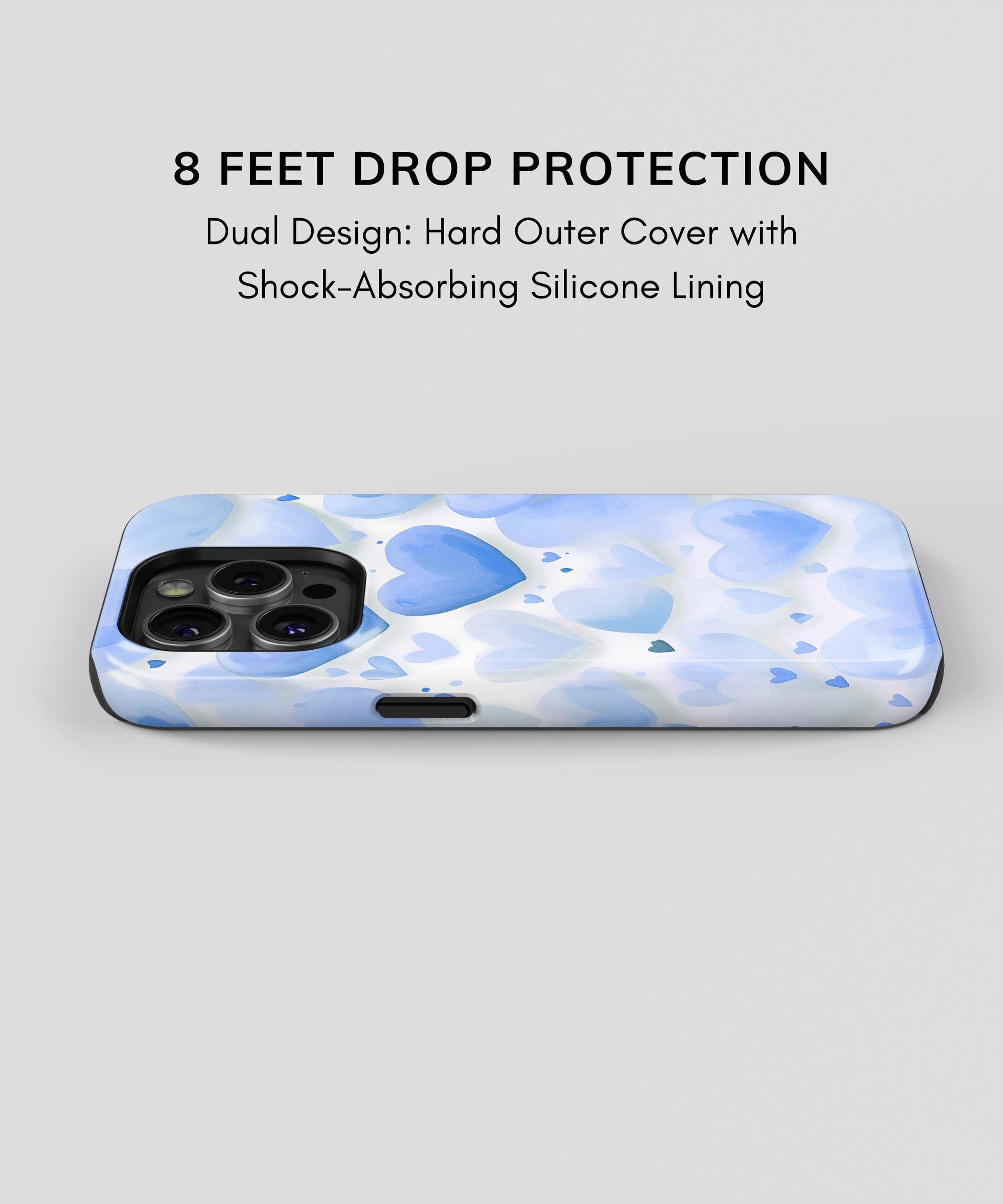 Blue Love Heart iPhone Case