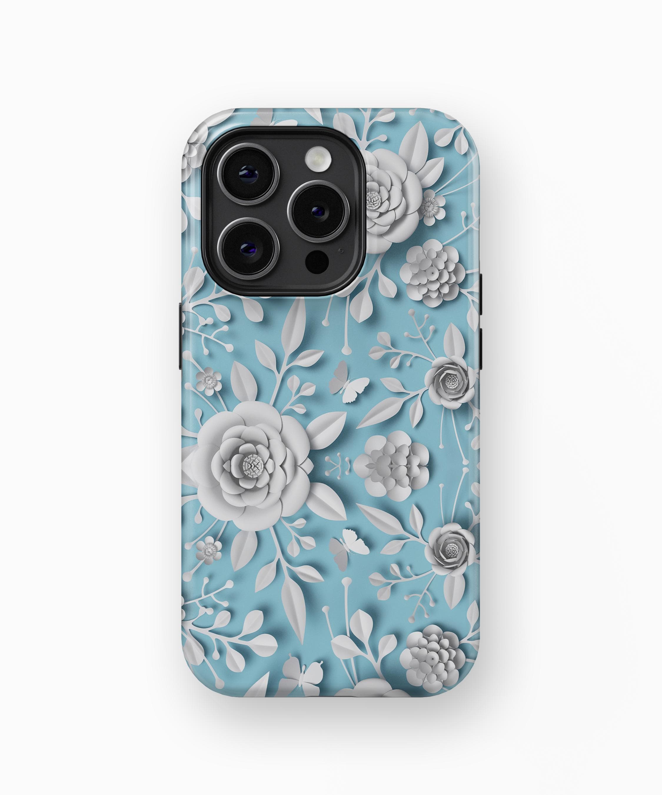 Blue Paper Flower - iPhone Case