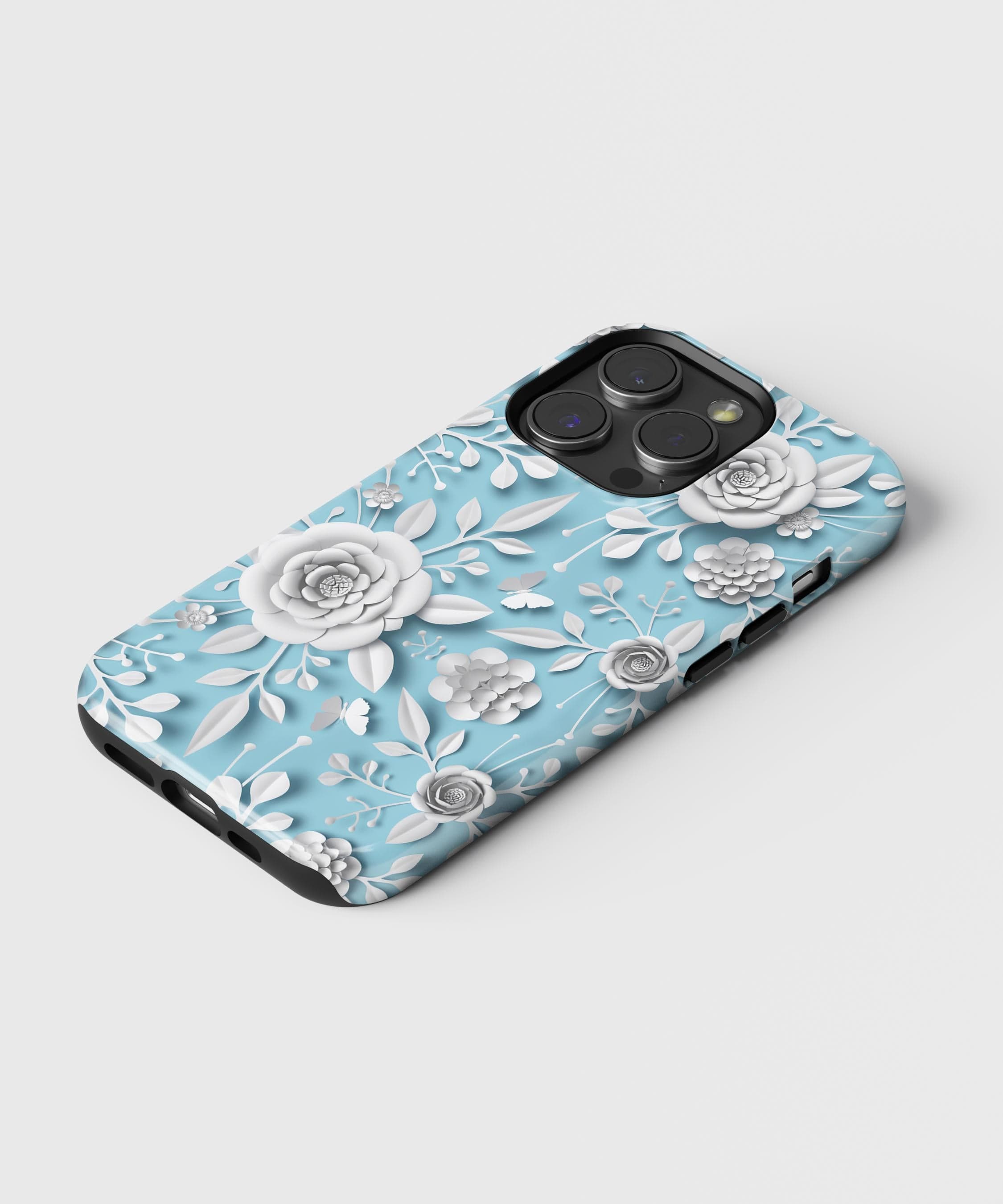 Blue Paper Flower - iPhone Case