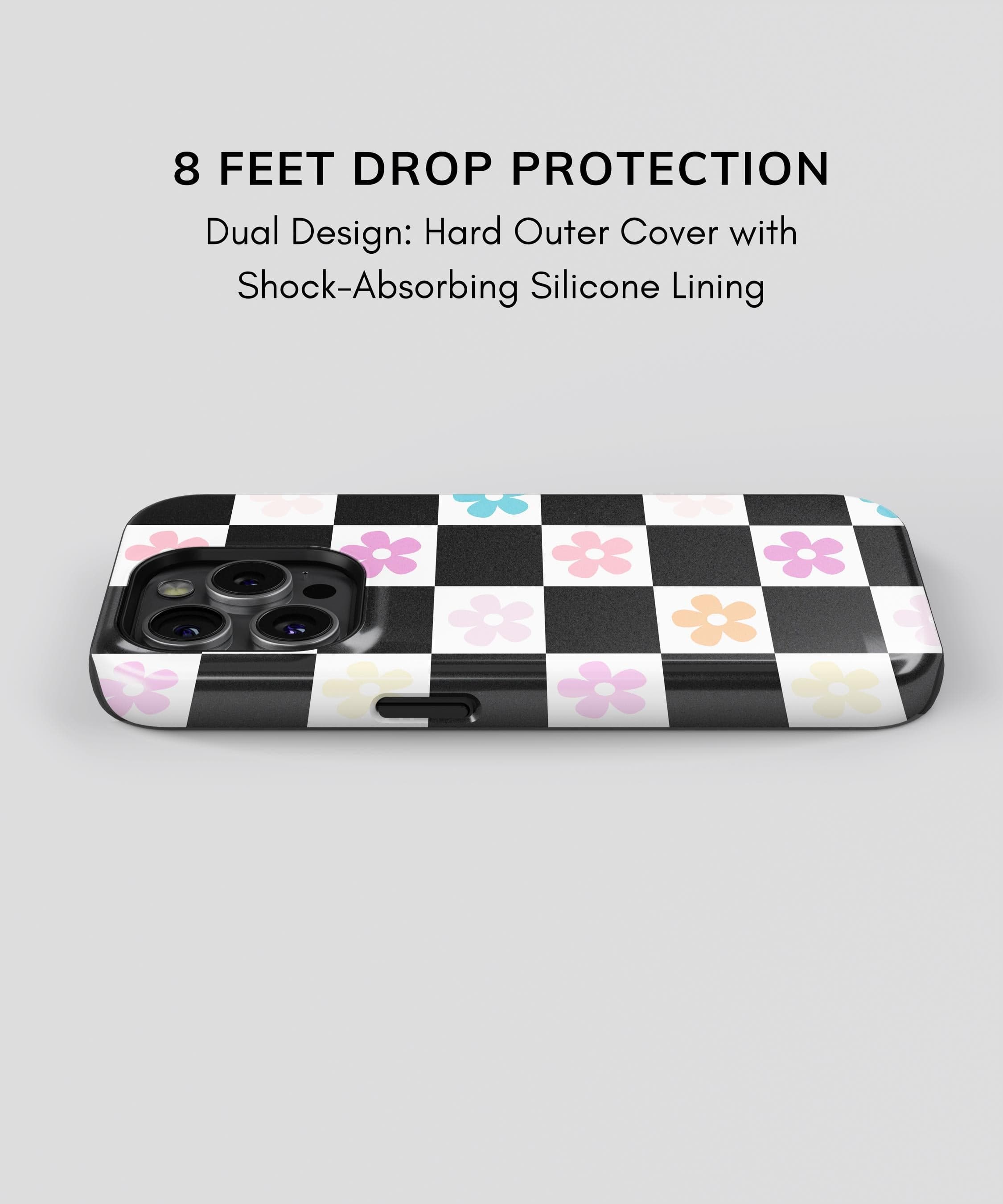 Checkered Daisy iPhone Case