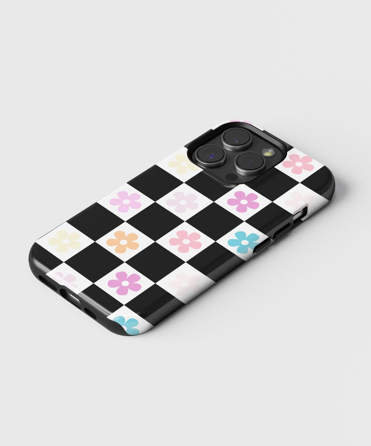 Checkered Daisy iPhone Case