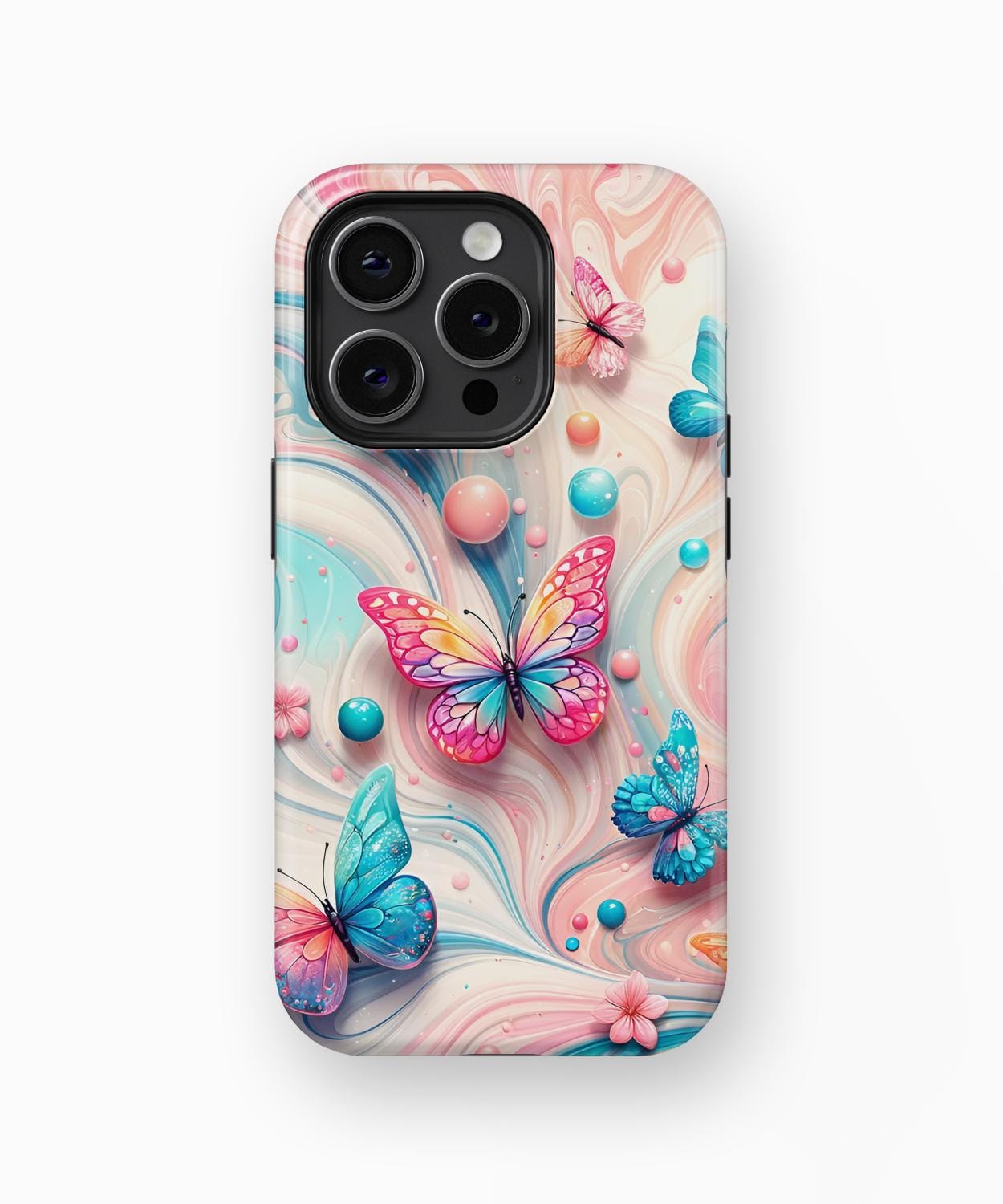 Marble Butterfly iPhone Case