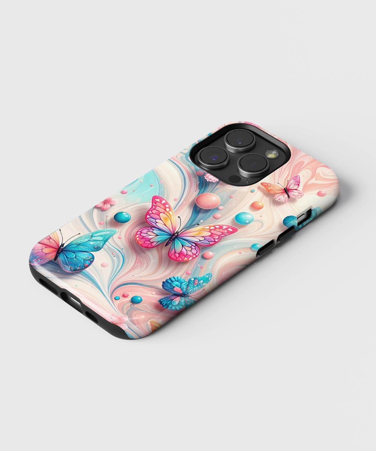 Marble Butterfly iPhone Case