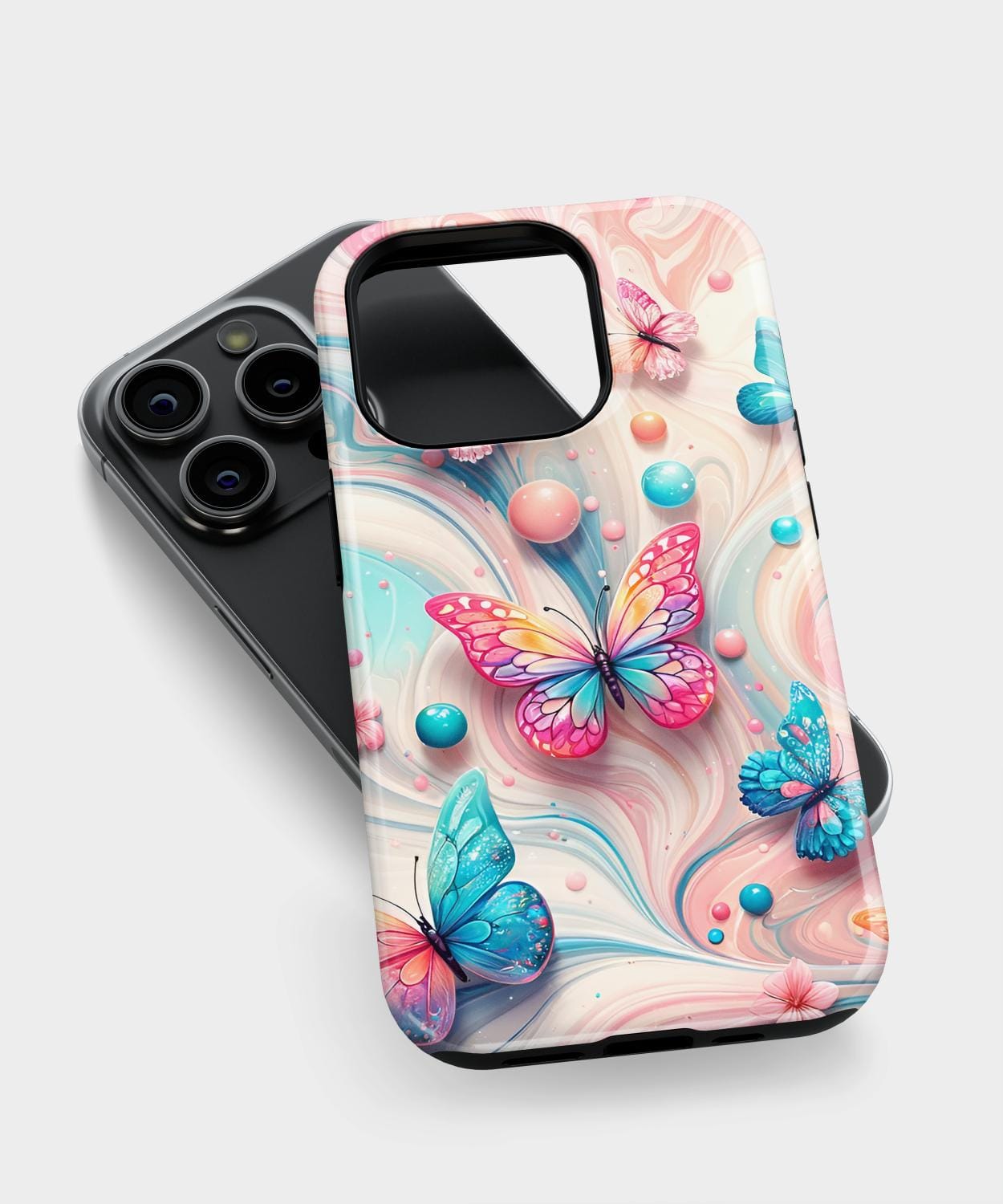 Marble Butterfly iPhone Case