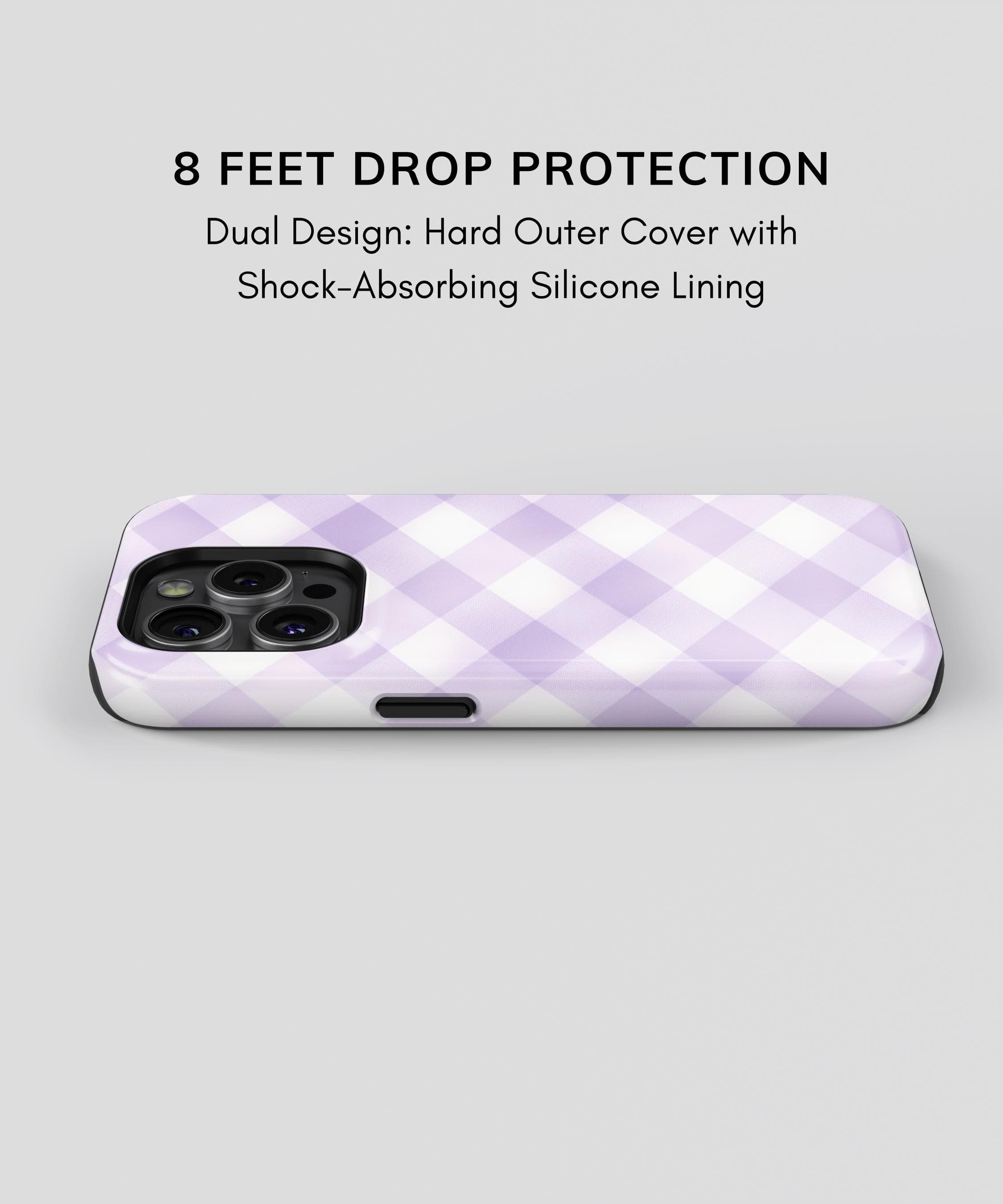 Purple Gingham iPhone Case