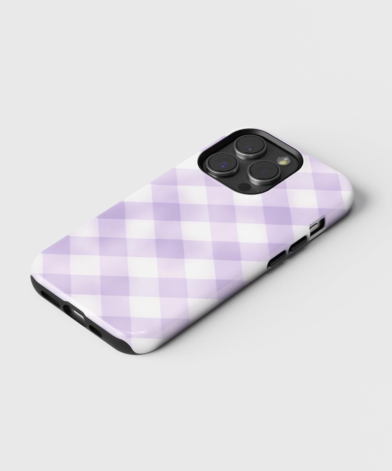 Purple Gingham iPhone Case