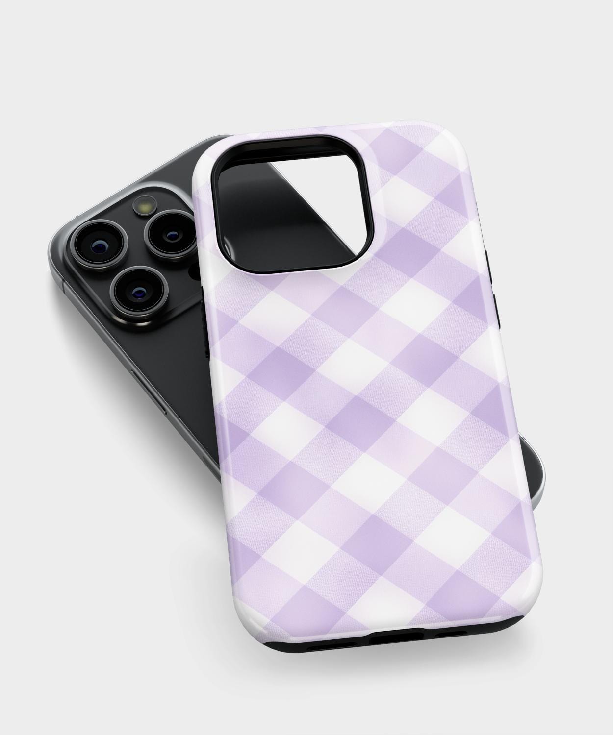 Purple Gingham iPhone Case