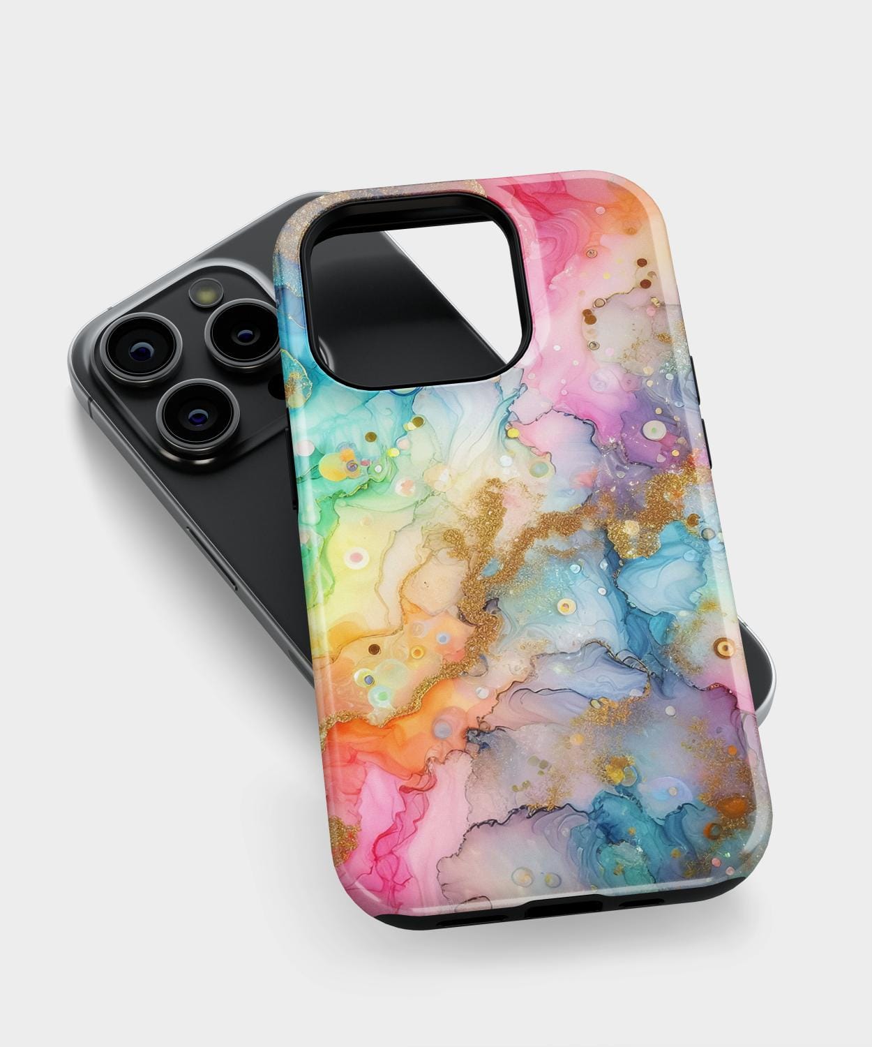 Rainbow Alcohol Ink iPhone Case