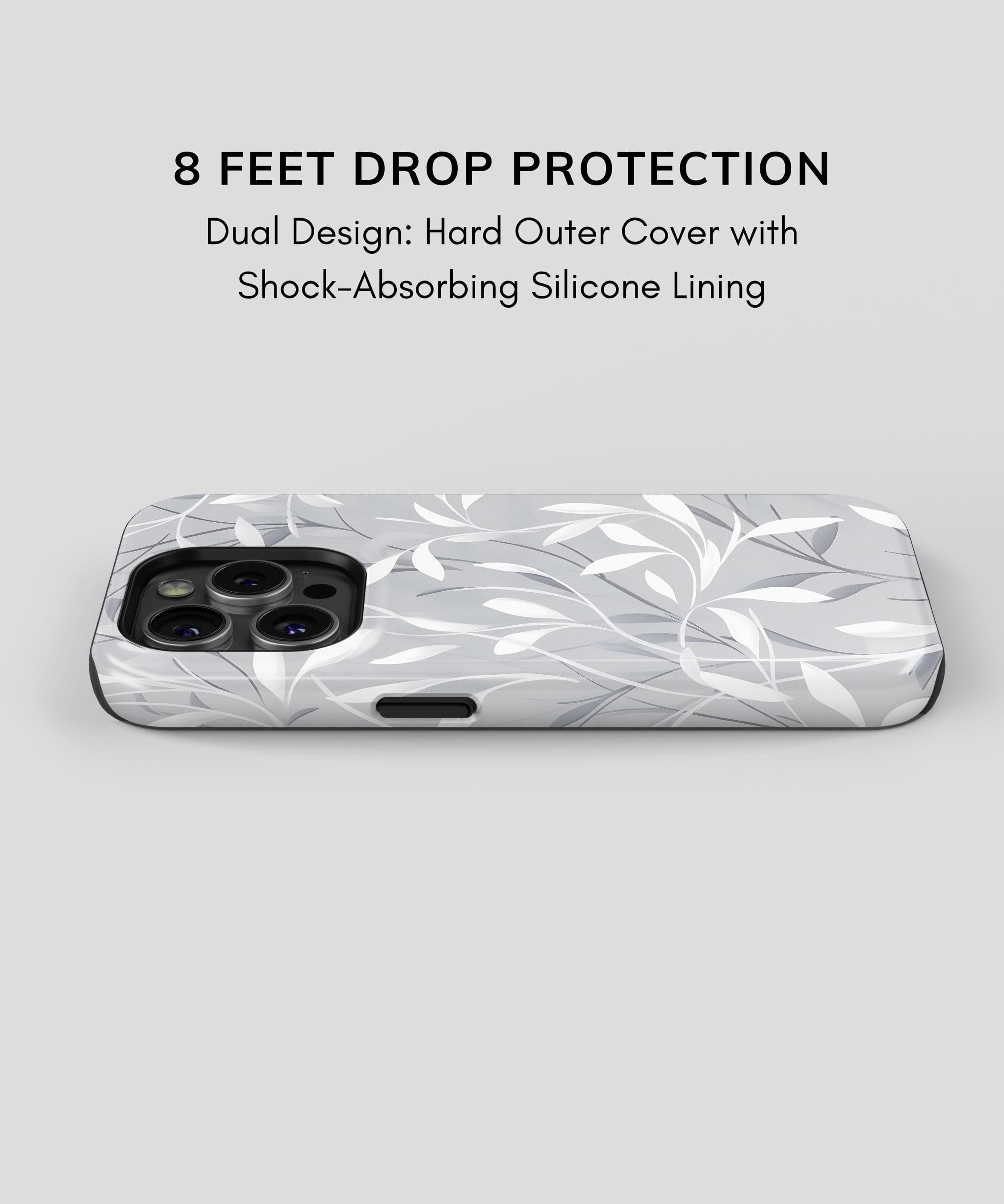 White Floral iPhone Case